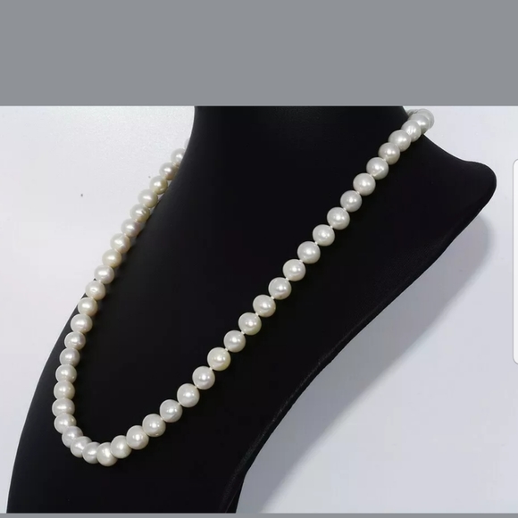 New 7.00 natural cream cultured pearl 14k clasp - Picture 2 of 7